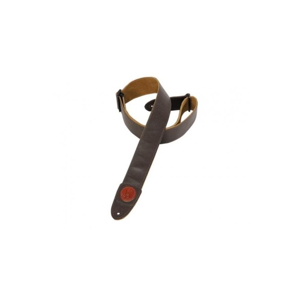 levy's guitar straps levys mss7gp guitar strap garment leather - 2 inches - dark brown