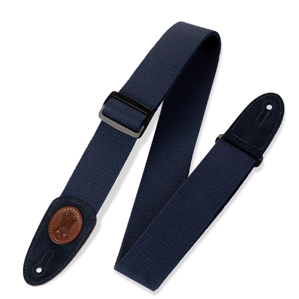 levy's guitar straps navy blue levy's mssc8 2 inch signature series cotton guitar strap #color_navy-blue