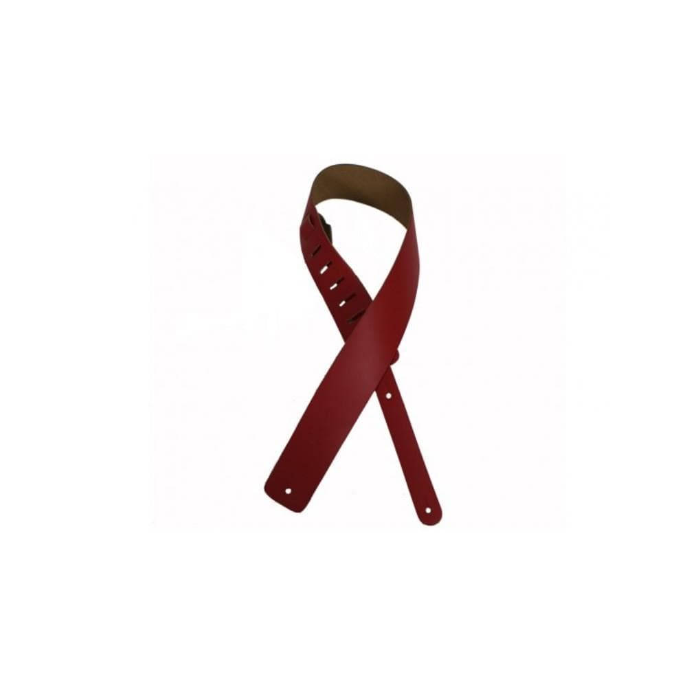 levys guitar straps levys m1-red leather 2.5 inch guitar strap- red