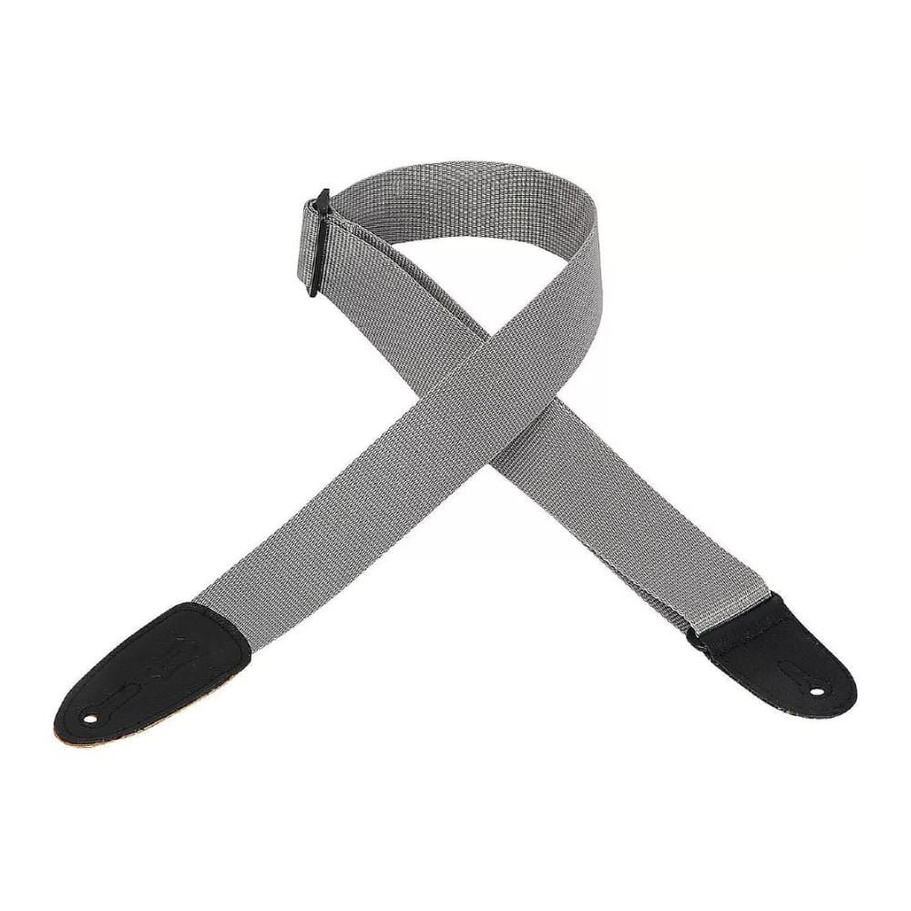 levys guitar straps levys m8-gry polypropylene soft hand standard 2 inch guitar strap- gray