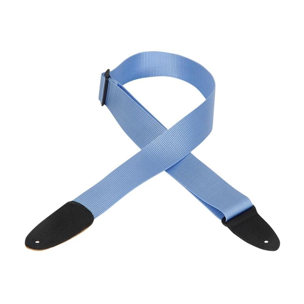 levys guitar straps levys m8-ltb polypropylene soft hand standard 2 inch guitar strap- light blue