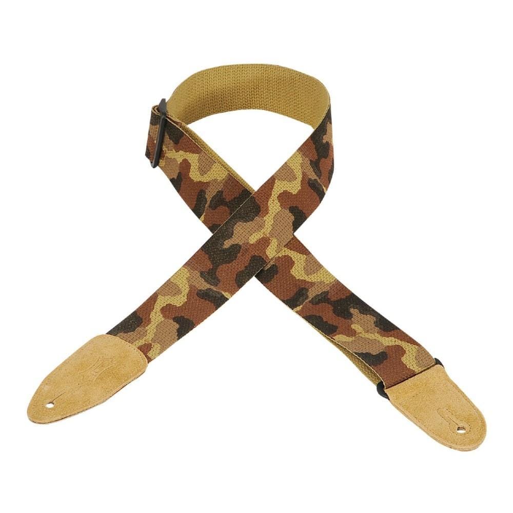 levys guitar straps levys mc8-xl-dcm 2 inch basic cotton with suede strip guitar strap- desert camouflage