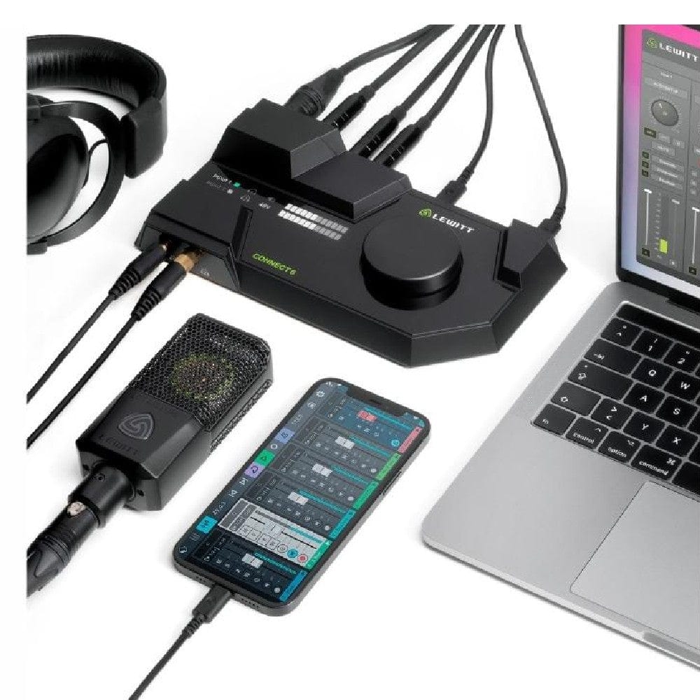 lewitt audio interfaces lewitt connect 6 6x6 dual usb-c audio interface