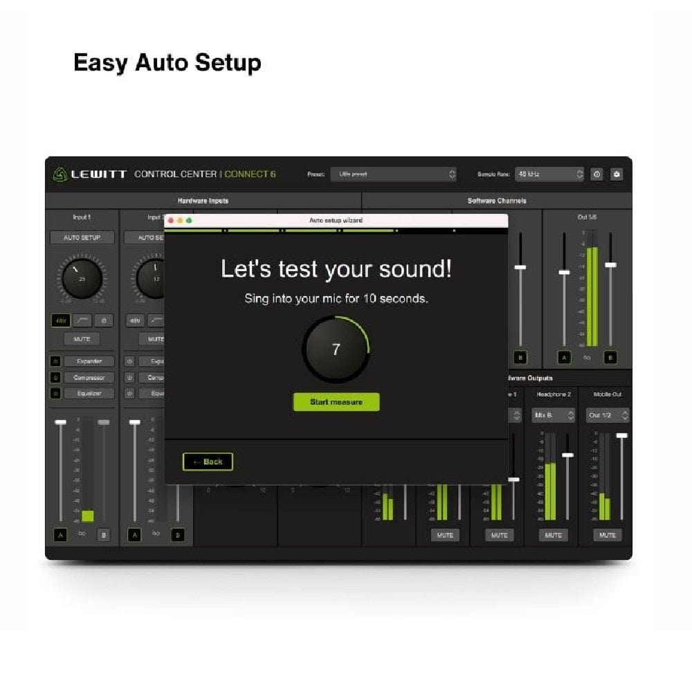 lewitt audio interfaces lewitt connect 6 6x6 dual usb-c audio interface