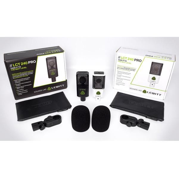 lewitt condenser microphones lewitt lct-240 pro value pack cardioid condenser microphone with shockmount #color_white