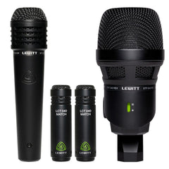 Lewitt Drumkit Microphones Black Lewitt Beatkit 4-Piece Drum Microphone Set