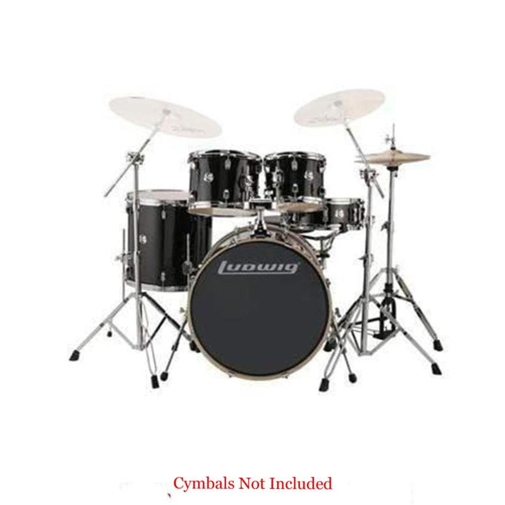 ludwig acoustic drum kits black sparkle ludwig evolution series 5-piece complete acoustic drum kit with hardware