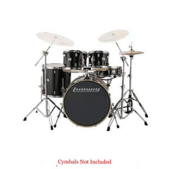 Ludwig Acoustic Drum Kits Black Sparkle Ludwig Evolution Series 5-Piece Complete Acoustic Drum Kit With Hardware