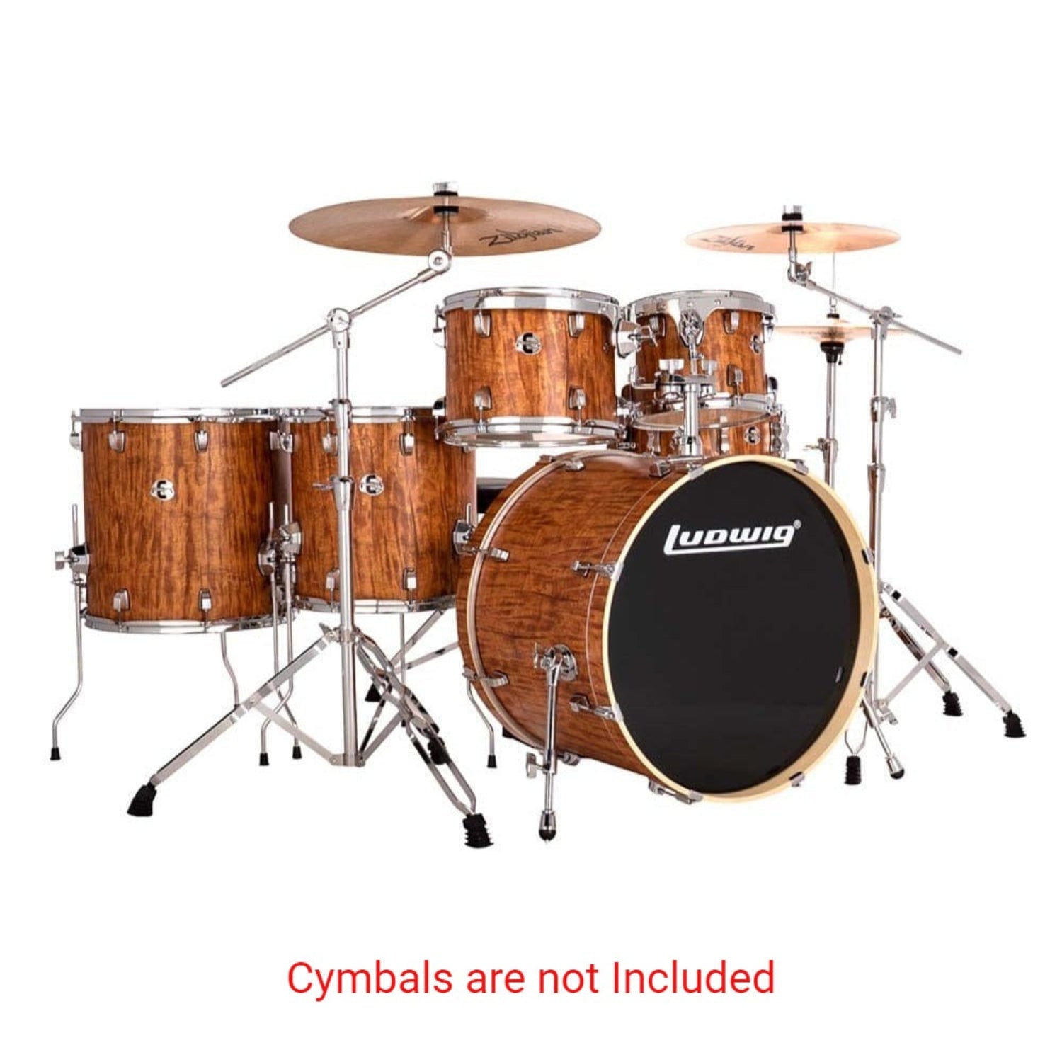 Ludwig Acoustic Drum Kits Cherry Ludwig Evolution 6-Piece Acoustic Drum Kit with Hardware & Throne