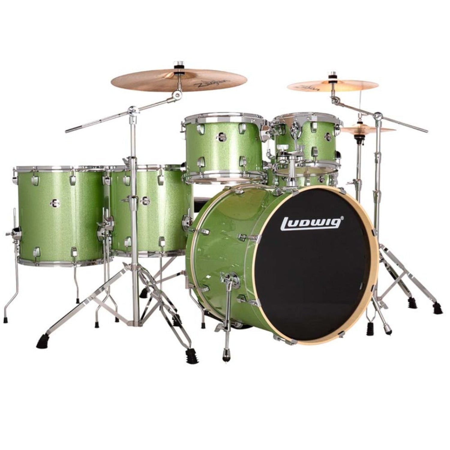 Ludwig Acoustic Drum Kits Ludwig Evolution 6-Piece Acoustic Drum Kit with Hardware & Throne
