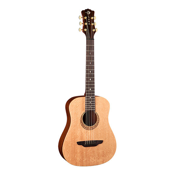 luna guitars acoustic guitars luna guitars safari supreme dreadnought acoustic guitar - natural satin