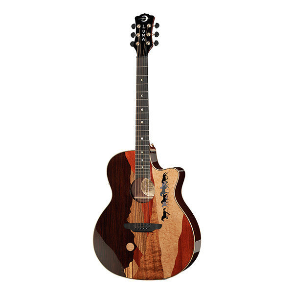Luna Guitars Electro Acoustic Guitars Luna Guitars Vista Mustang LTD Cutaway Electro Acoustic Guitar - Natural High Gloss
