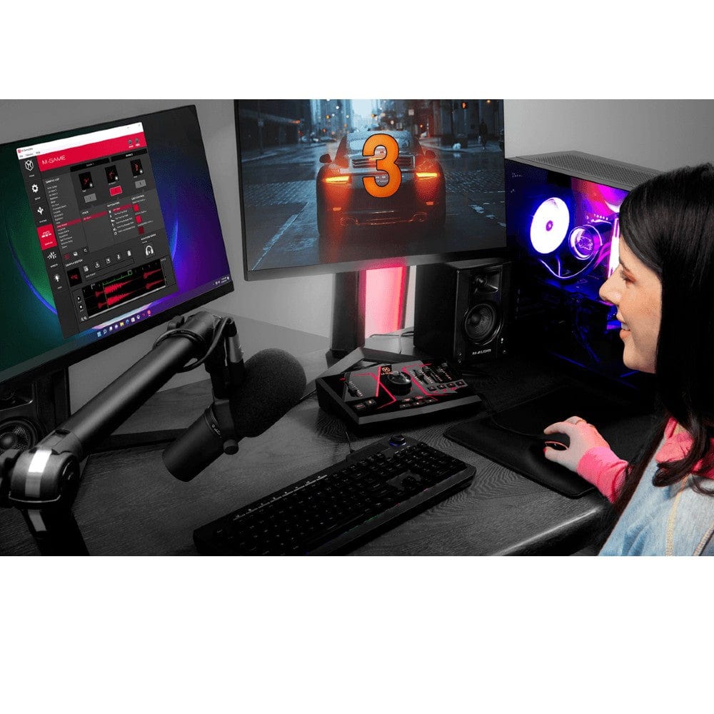 m-audio audio interfaces m-audio m-game solo usb streaming mixer audio interface