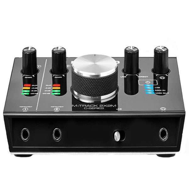 m-audio audio interfaces m-audio m-track 2x2m 2-in/2-out 24/192 usb audio/midi interface