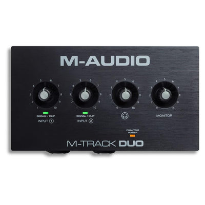 M-Audio M-Track Duo 2-Channel USB Audio Interface With 2 Combo Inputs With Crystal Preamps & Phantom Power