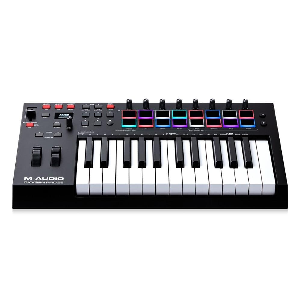 m-audio midi keyboards m-audio oxygen pro usb powered midi controller with smart controls & auto mapping