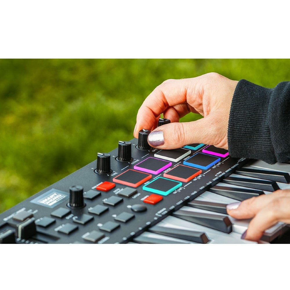 m-audio midi keyboards m-audio oxygen pro usb powered midi controller with smart controls & auto mapping