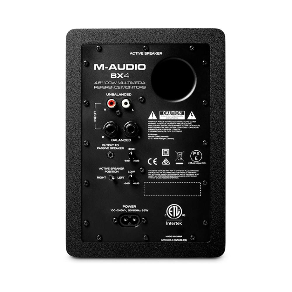 m-audio monitor speakers m-audio bx4 120-watt multimedia reference monitor speakers - pair