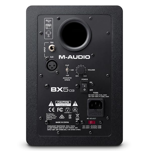 m-audio monitor speakers m-audio bx5 d3 5-inch powered studio reference monitor - single