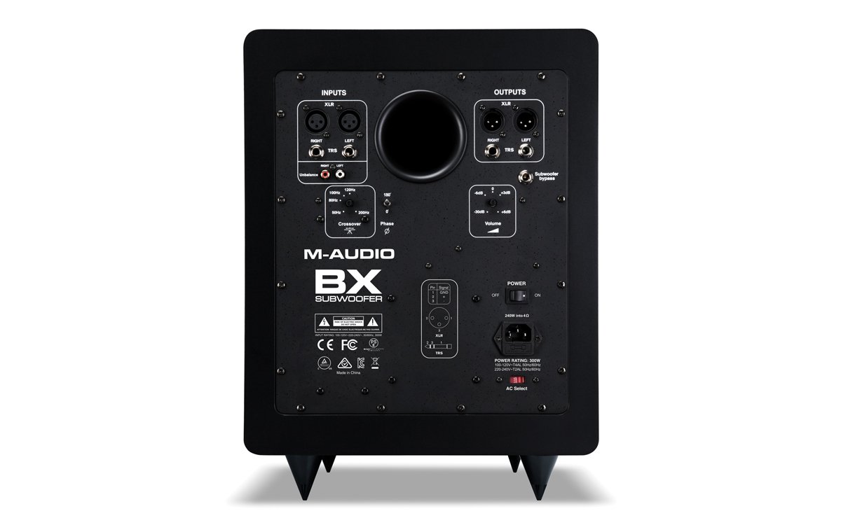 m-audio subwoofers m-audio bx premium active 10 inch studio subwoofer