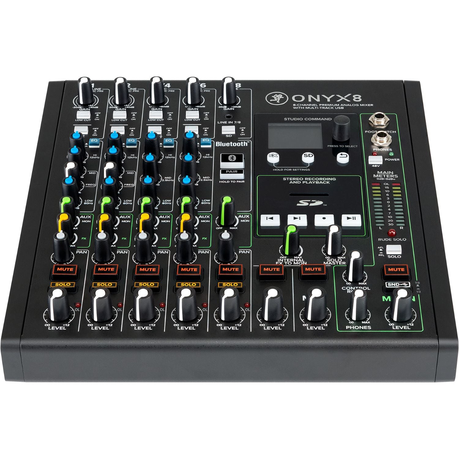 Mackie Analog Mixers Mackie ONYX8 8-Channel Premium Analog USB Mixer