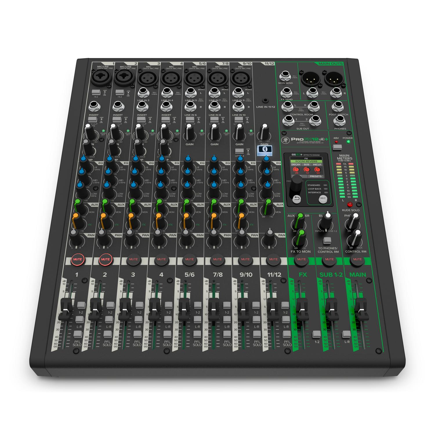 Mackie Analog Mixers Mackie PROFX 12V3+ 12-Channel Analog Mixer with Enhanced FX USB Recording Modes and Bluetooth