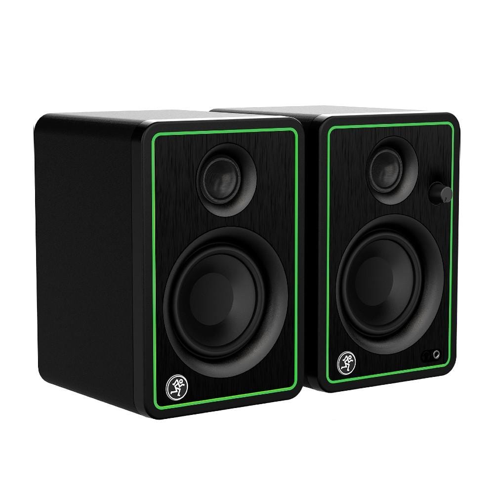 mackie monitor speaker bundles mackie cr3x 3 inch reference studio multimedia monitors with isolation foam pad, cables & ebook - pair