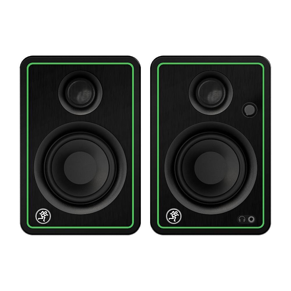 mackie monitor speaker bundles mackie cr3x 3 inch reference studio multimedia monitors with isolation foam pad, cables & ebook - pair