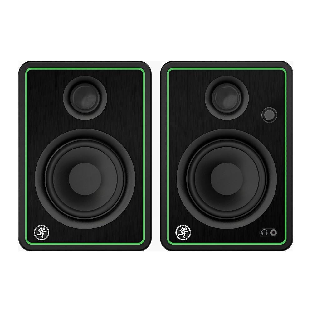 mackie monitor speaker bundles mackie cr4 x class d studio multimedia monitor speakers with isolation foam pads, cables & ebook - pair