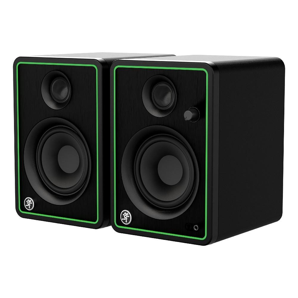 mackie monitor speaker bundles mackie cr4 x class d studio multimedia monitor speakers with isolation foam pads, cables & ebook - pair