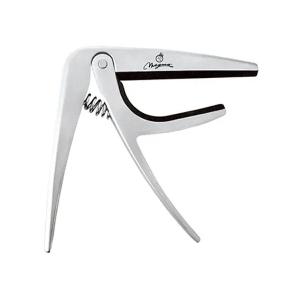 magma capos magma mc-01 metal guitar capo for acoustic, classical and electric guitar- silver