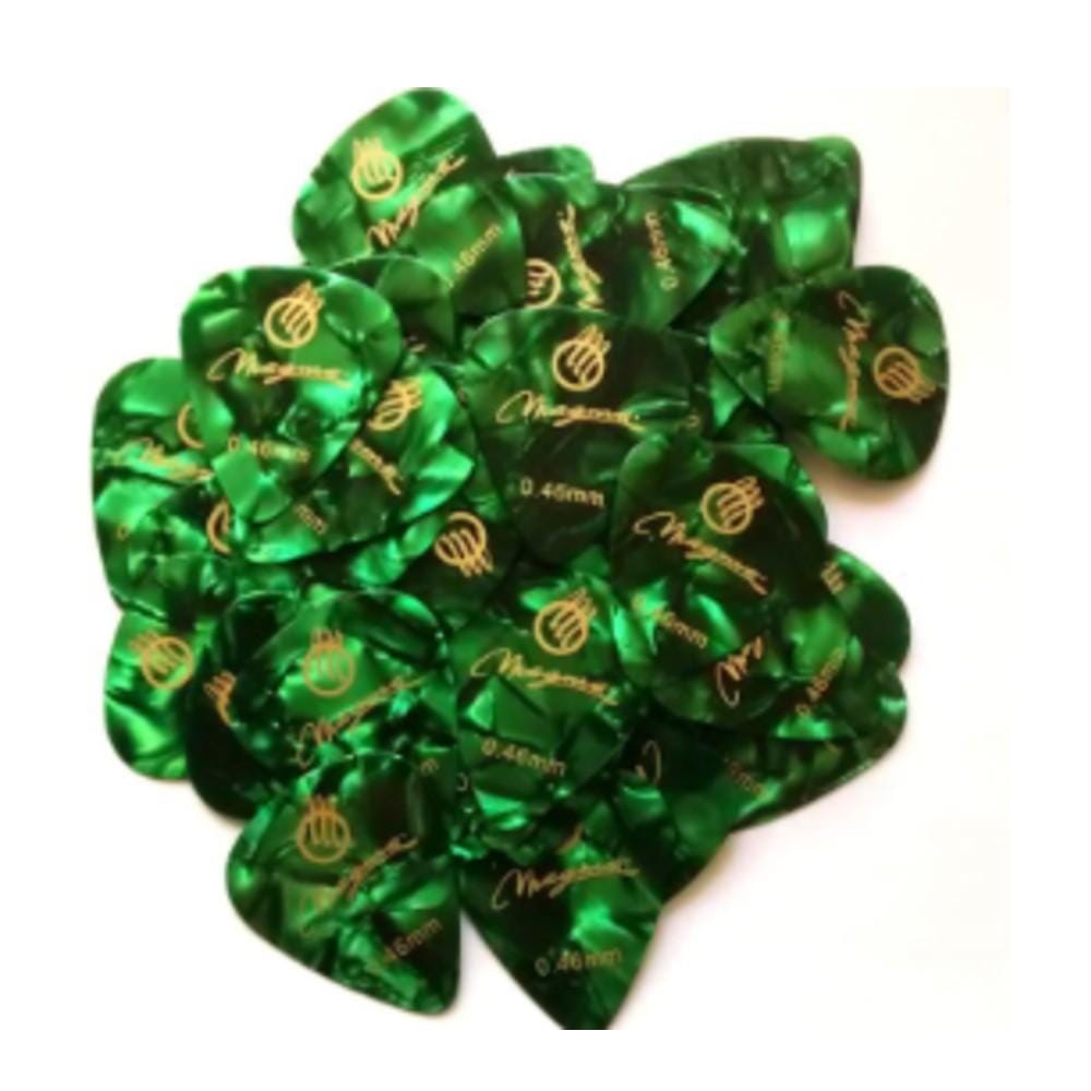magma picks magma pc046b celluloid barb pick - green pack of 100