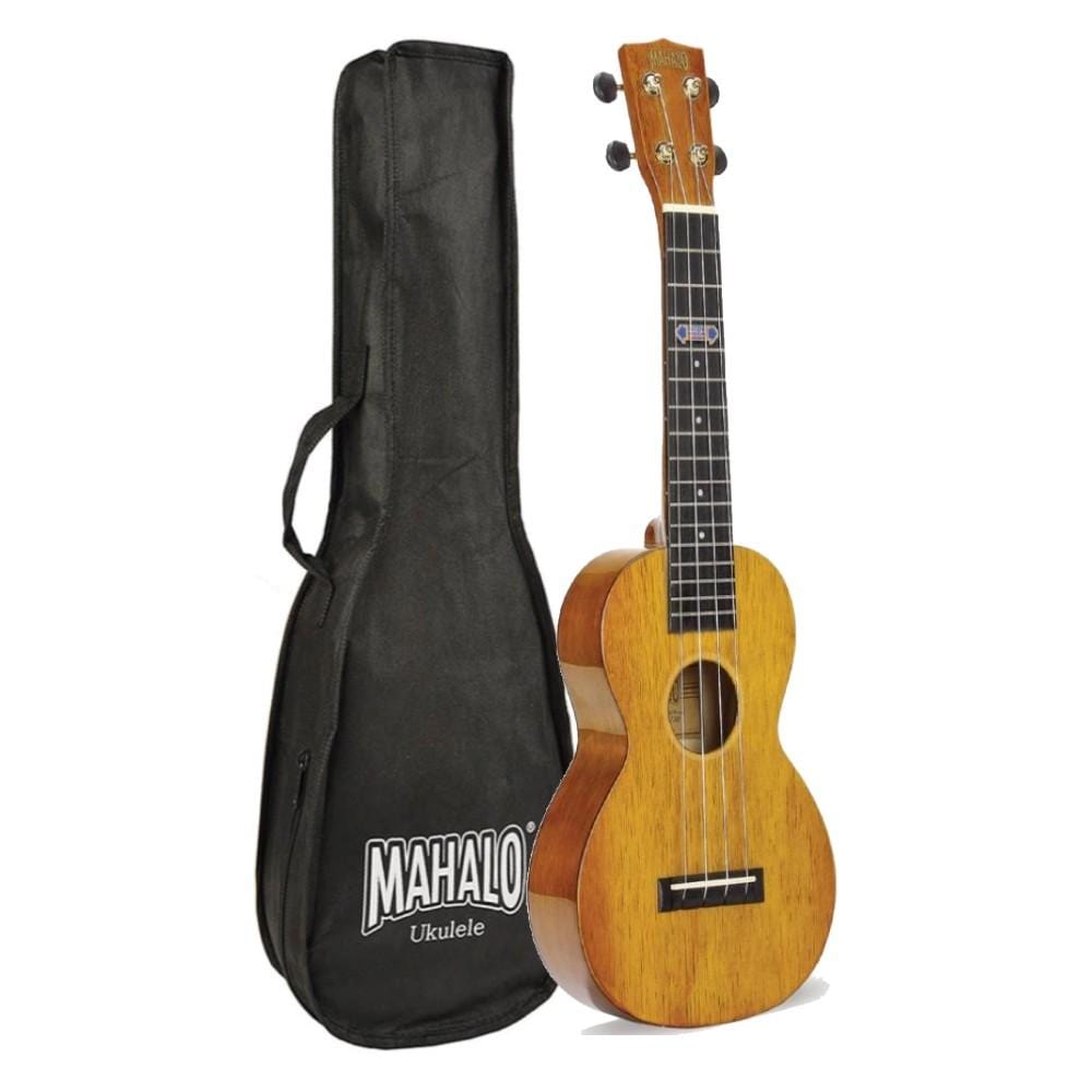 mahalo concert ukuleles mahalo mh2w hano series concert wide neck ukulele with bag #color_vintage-natural