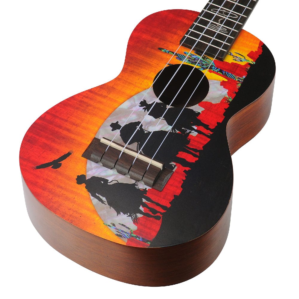mahalo concert ukuleles wild west mahalo artist elite series graphics concert ukulele with bag