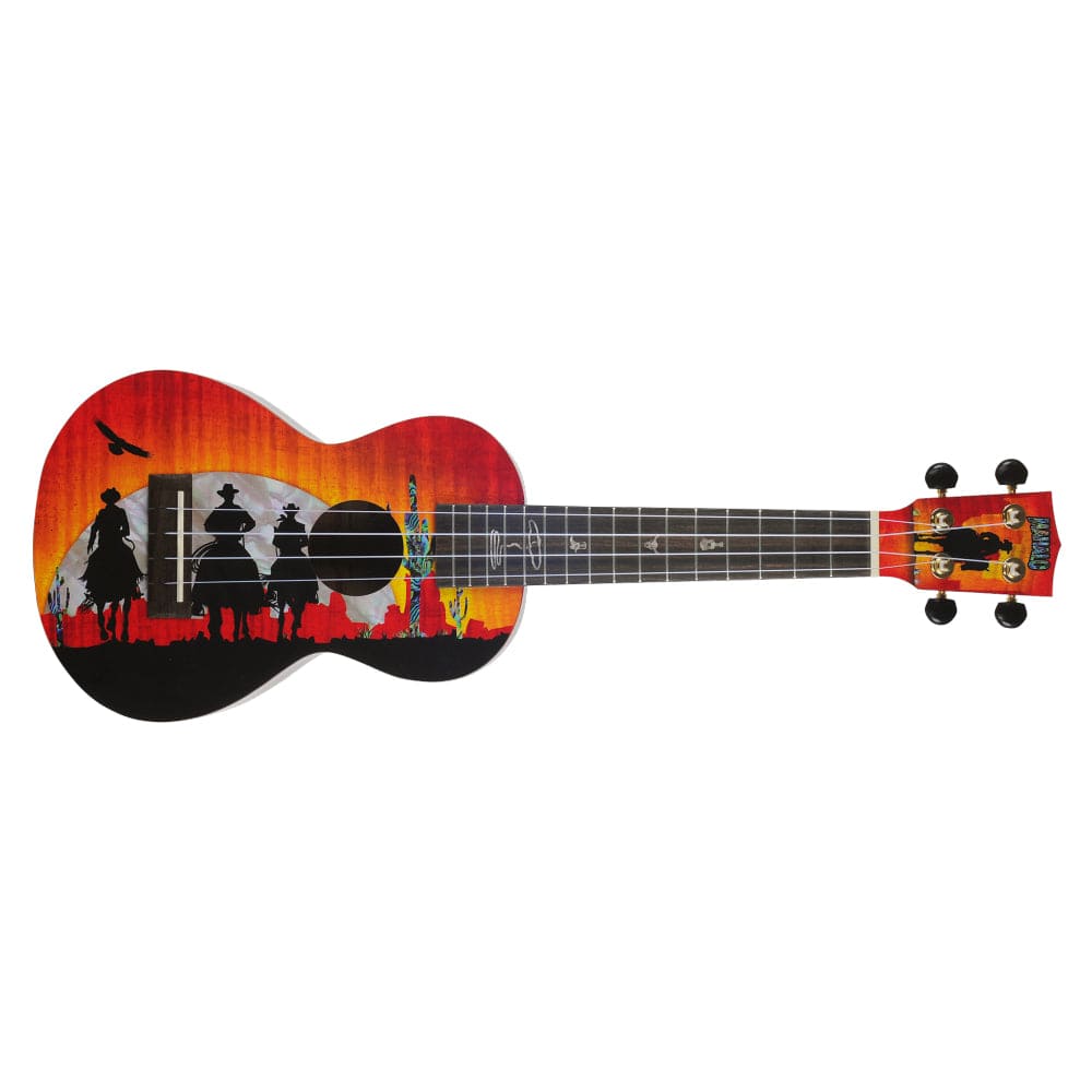 mahalo concert ukuleles wild west mahalo artist elite series graphics concert ukulele with bag