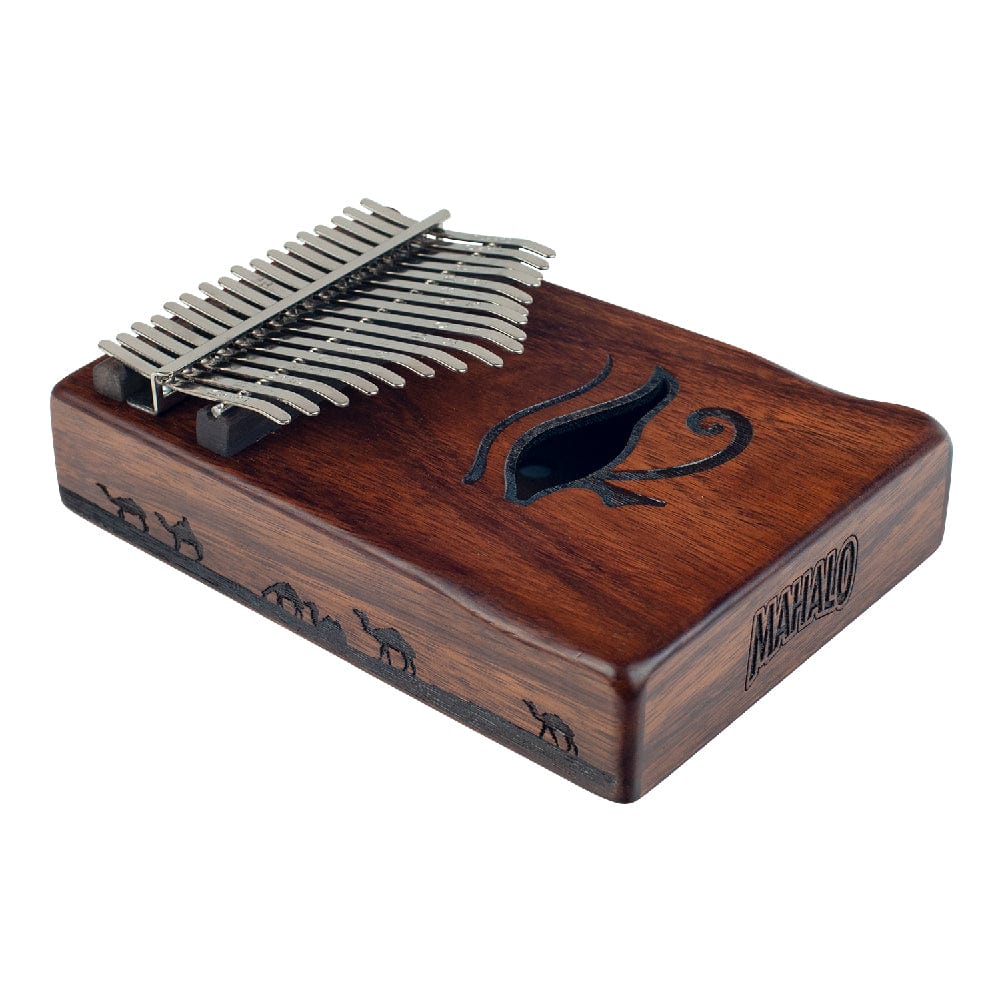 mahalo hand percussions mahalo graphic art design kalimba - open box
