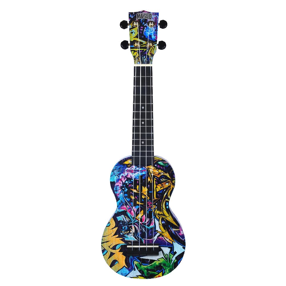 mahalo soprano ukuleles graffiti mahalo art ii series soprano ukulele with bag #finish_graffiti