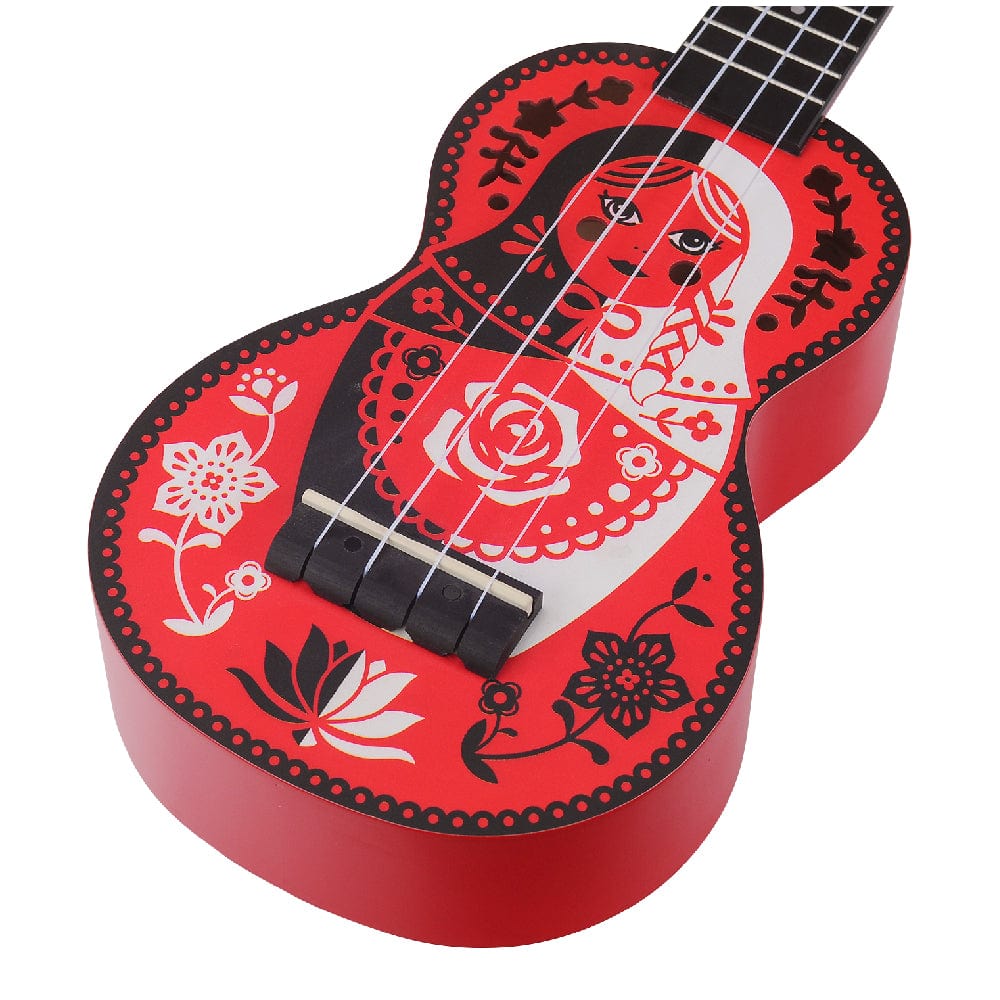 mahalo soprano ukuleles mahalo art series soprano ukulele with bag #style_russian-doll