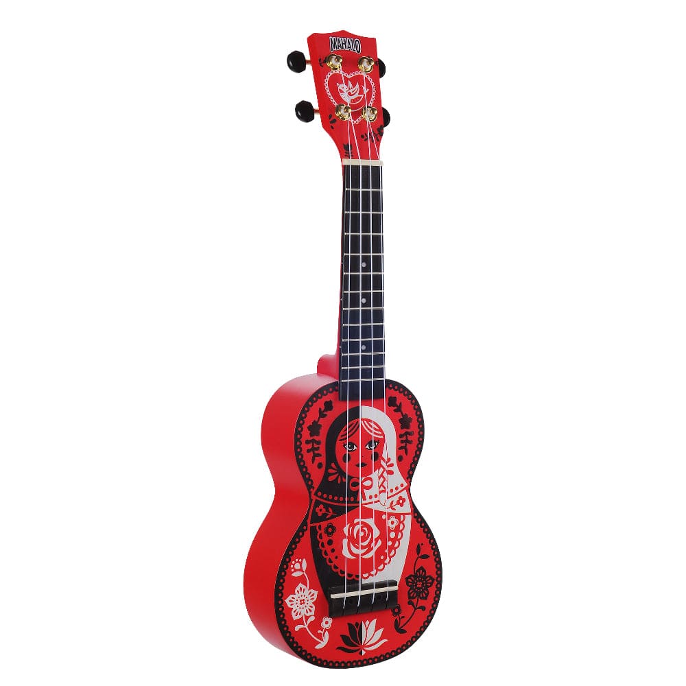 mahalo soprano ukuleles mahalo art series soprano ukulele with bag #style_russian-doll