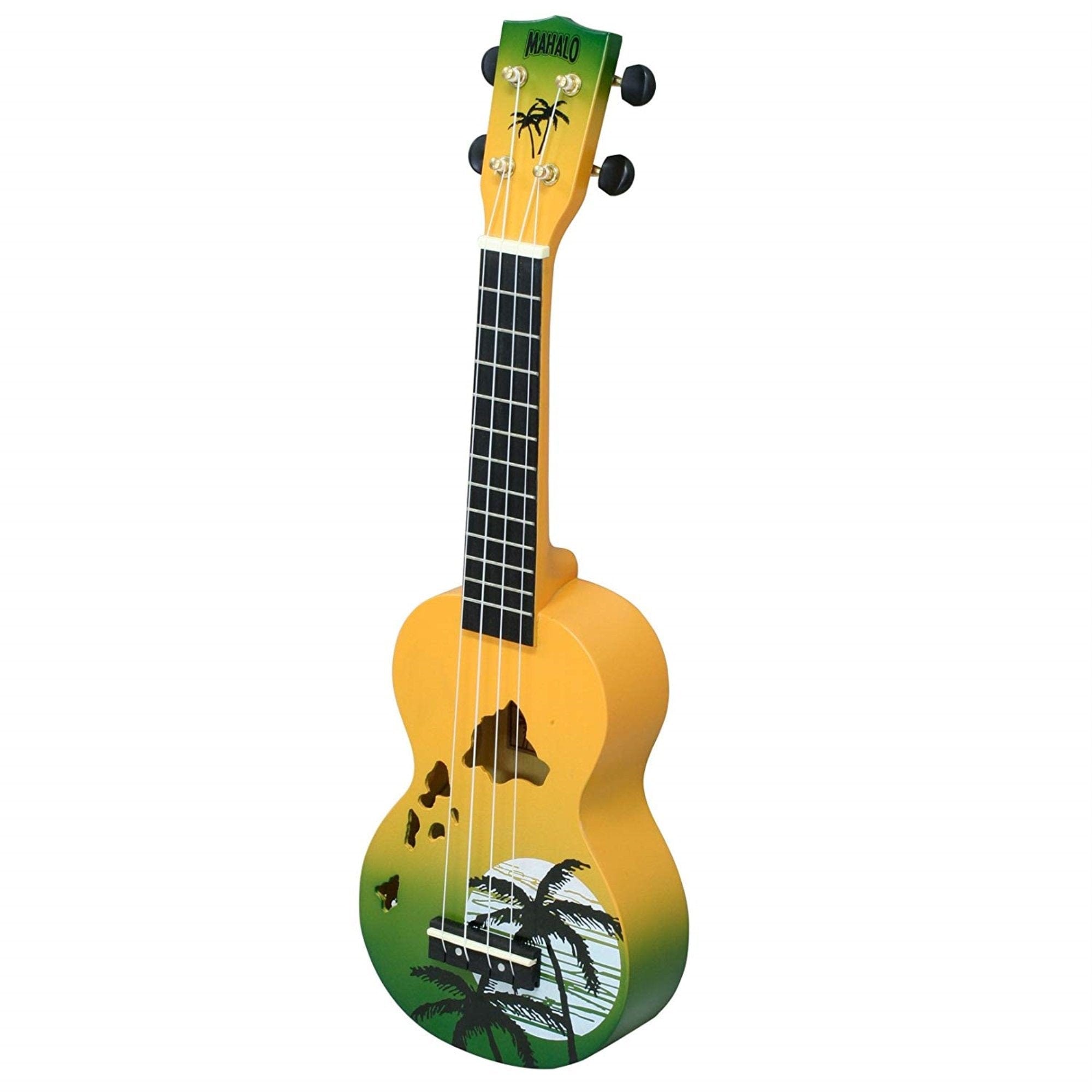 mahalo soprano ukuleles mahalo md1ha designer series soprano ukulele with bag #color_green-burst