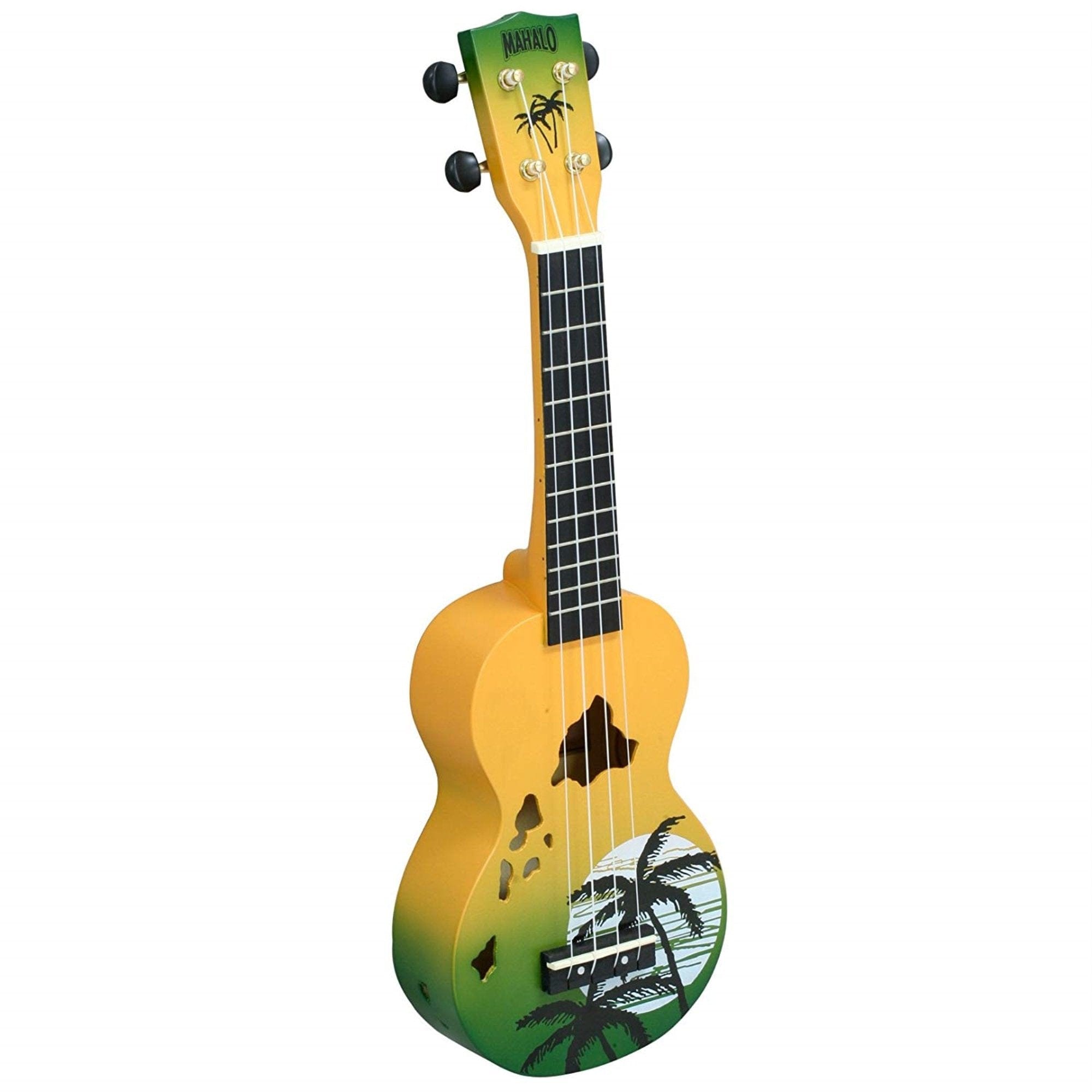 mahalo soprano ukuleles mahalo md1ha designer series soprano ukulele with bag #color_green-burst