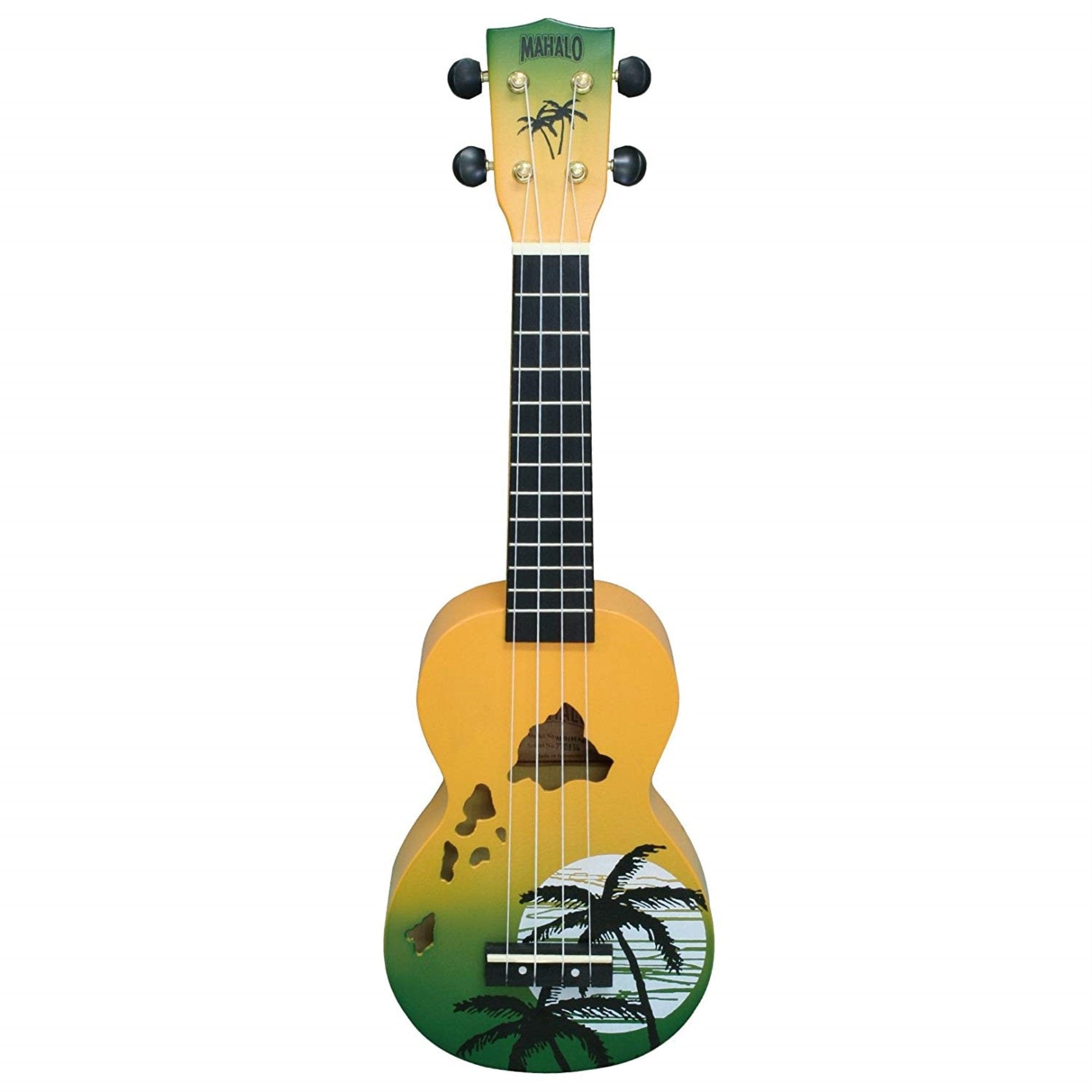 mahalo soprano ukuleles mahalo md1ha designer series soprano ukulele with bag #color_green-burst