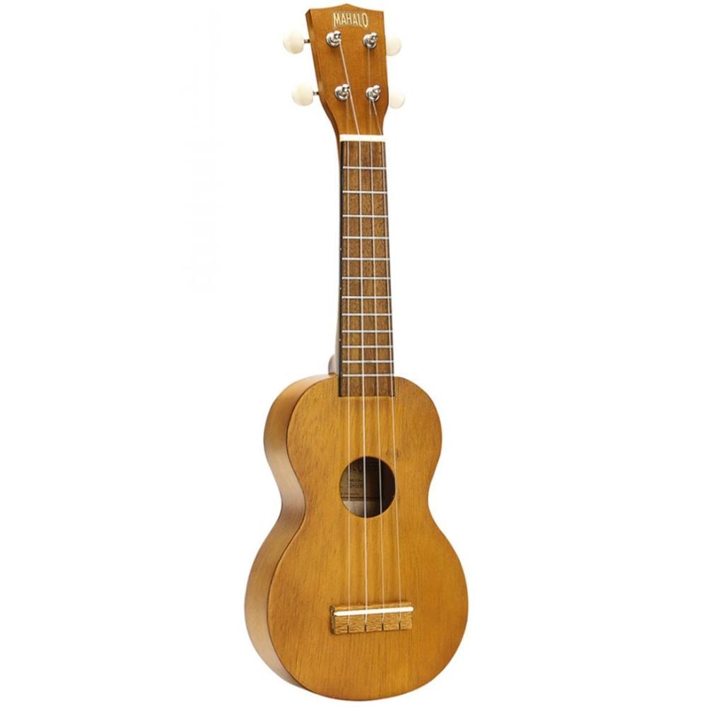 mahalo soprano ukuleles mahalo mk1tbrk kahiko series learn 2 play soprano ukulele pack - transparent brown