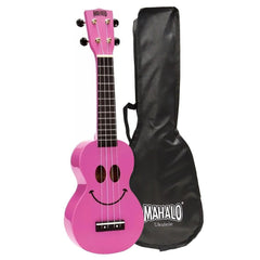 Mahalo Soprano Ukuleles Pink Mahalo U-Smile Series Soprano Ukulele With Bag