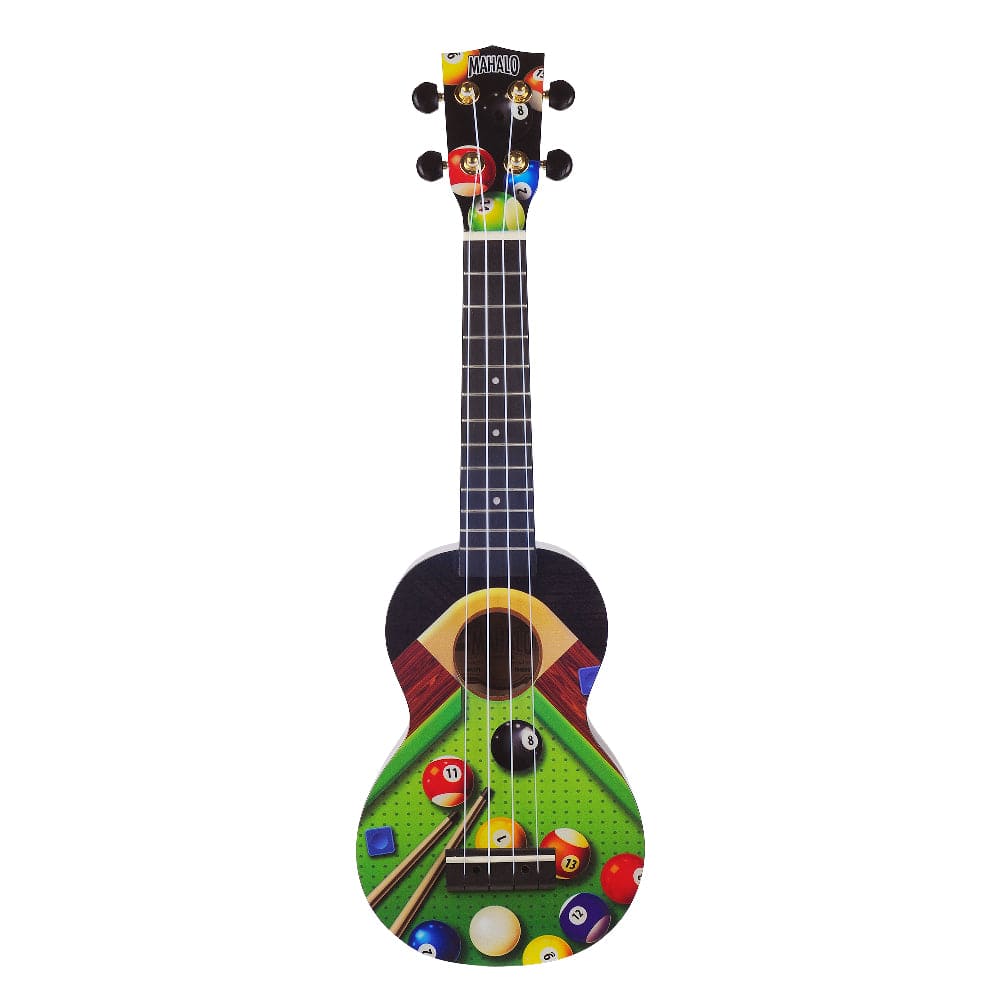 mahalo soprano ukuleles pool mahalo art series soprano ukulele with bag #style_pool