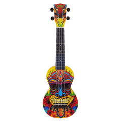 Mahalo Soprano Ukuleles Tiki Mahalo Art Series Soprano Ukulele With Bag
