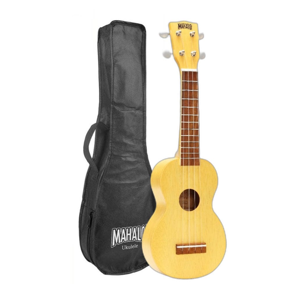 mahalo soprano ukuleles transparent butterscotch mahalo mk1 kahiko series soprano ukulele with bag #color_transparent-butterscotch