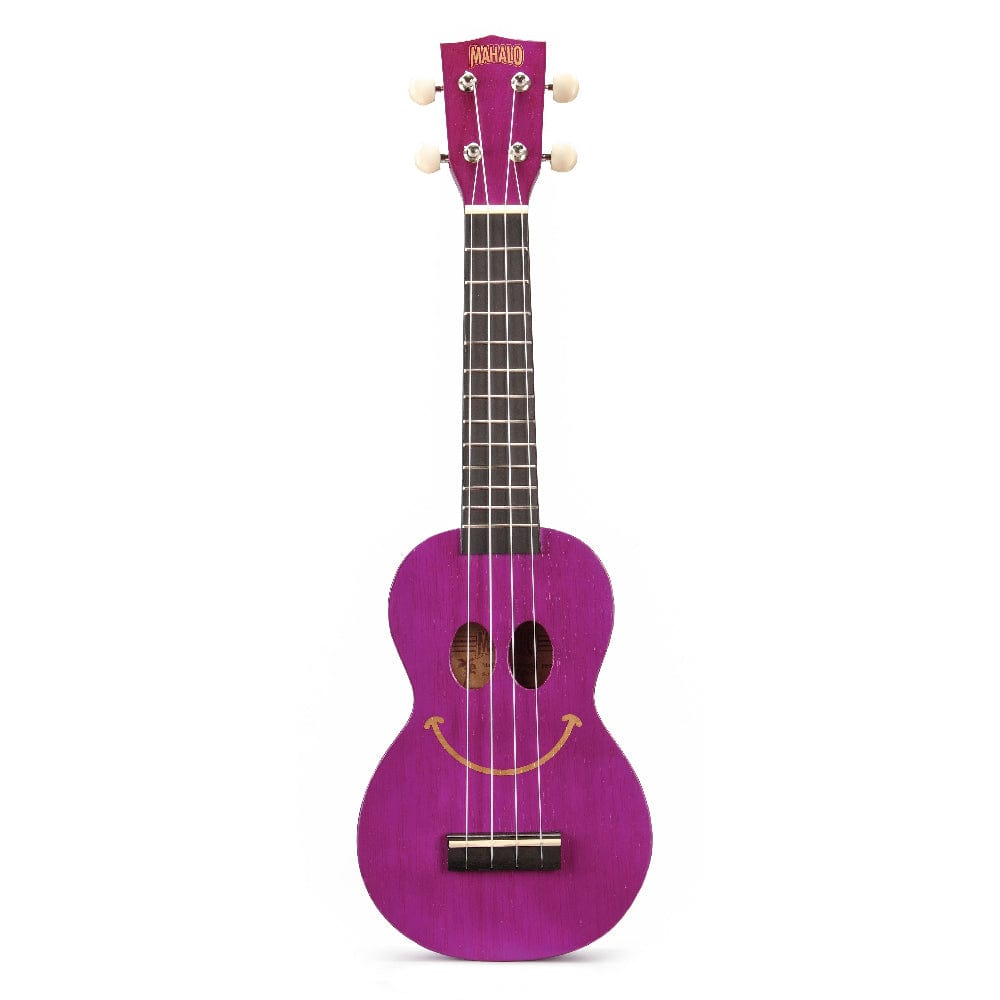 mahalo soprano ukuleles transparent purple mahalo u-smile series soprano ukulele with bag