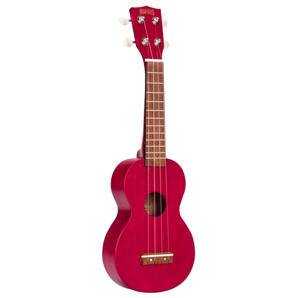 mahalo soprano ukuleles transparent red mahalo mk1 kahiko series soprano ukulele with bag #color_transparent-red