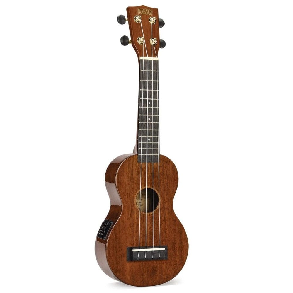 mahalo soprano ukuleles vintage natural mahalo mj1vt semi electric soprano ukulele with bag #color_vintage-natural